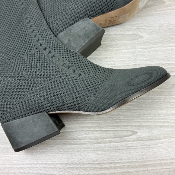 Eileen Fisher Alas Recycled Knit Tall Stretch Boots Pull On Graphite 8.5 NEW - Picture 7 of 15